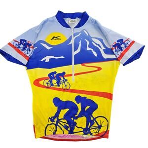 VINTAGE Kucharik Cycling Jersey Mens XL Multicolor Drymax Biking Athleisure